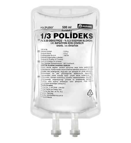 1/3 Polideks (%3,33 Dekstroz-%3 Sodyum Klorur)500 Cc Setsiz(Cam Sise) 1 1 3 Polideks 333 Dekstroz 3 Sodyum Klorur500 Cc Setsizcam Sise 19126