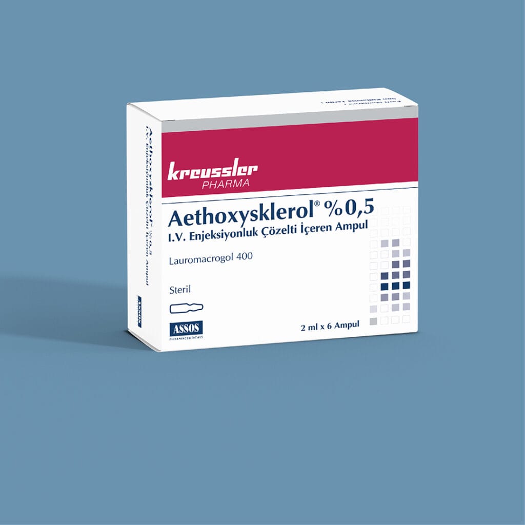 Aethoxysklerol % 0.5 I.v. Enjeksiyonluk Cozelti Iceren Ampul ( 2 Ml X 5 Ampul ) 1 Aethoxysklerol 0.5 I.v. Enjeksiyonluk Cozelti Iceren Ampul 2 Ml X 5 Ampul 26974