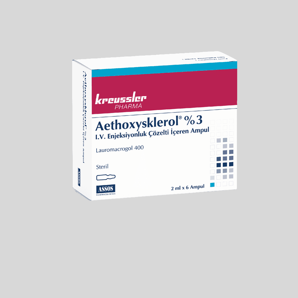 Aethoxysklerol 2 I.v. Enjeksiyonluk Cozelti Iceren Ampul 2 Ml X 5 Ampul 26979