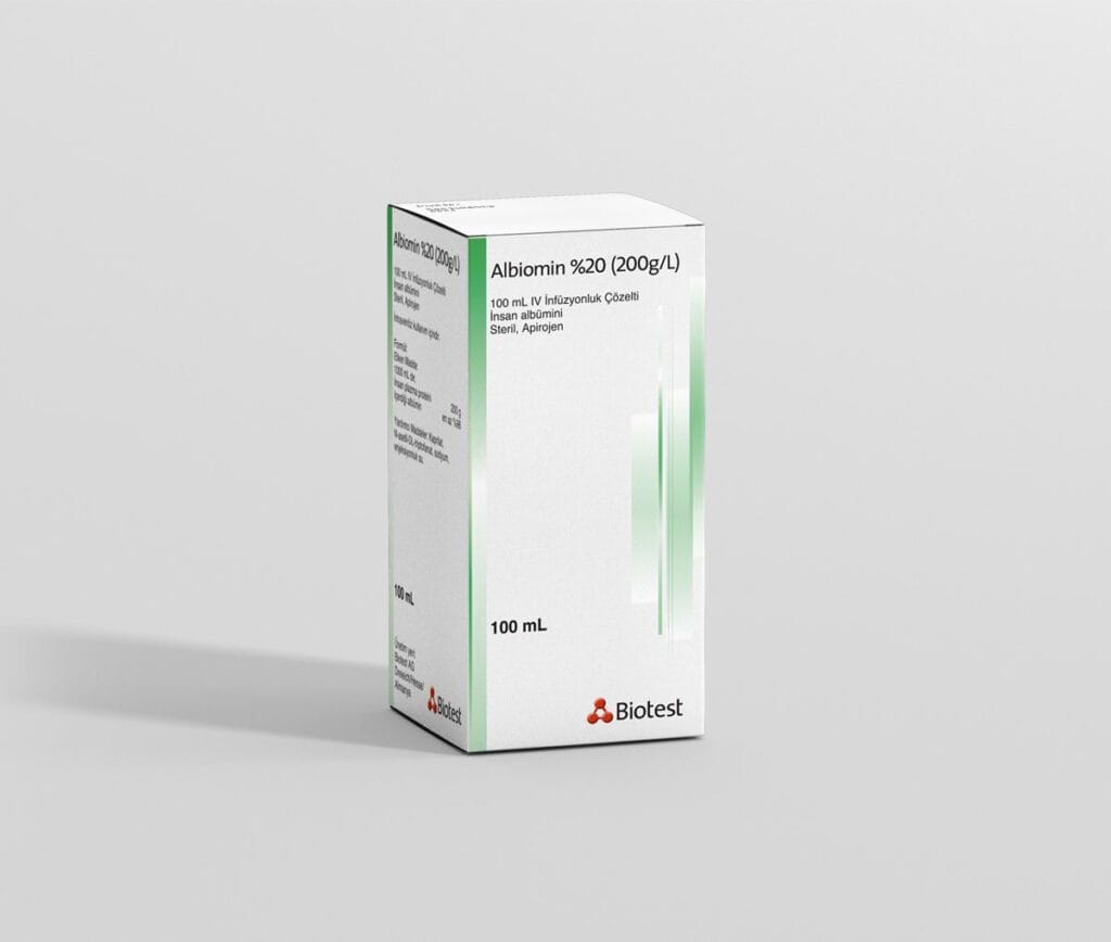 Albiomin %20 100 Ml Iv İnfüzyonluk Çözelti (1 Flakon) 1 Albiomin 100 Ml Iv Infuzyonluk Cozelti 1 Flakon 19313