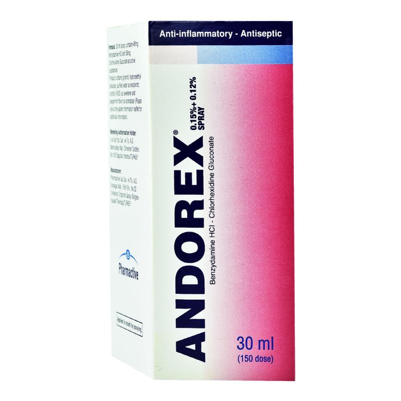 Andorex %0.15+%0.12 Sprey, Cozelti (30 Ml) 1 Andorex 0.150.12 Sprey Cozelti 30 Ml 19461