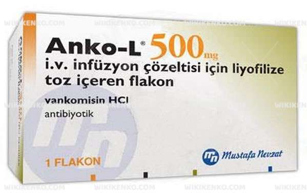 Anko L 500 Mg Iv Infuzyon Cozeltisi Icin Liyofilize Toz Iceren 1 Flakon 27296