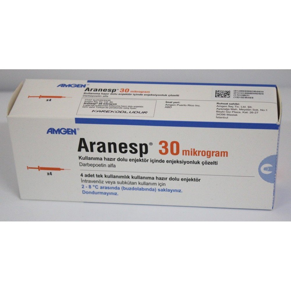 Aranesp 30 Mcg 4 Kullanima Hazir Dolu Enjektor Icinde Enj. Cozelti 19547