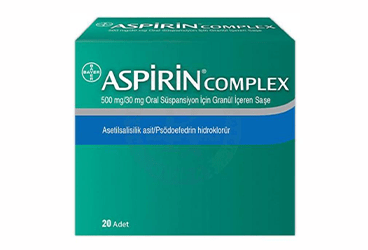 Aspirin Complexoral Suspansiyon Granullu 500 30 Mg 20 Sase 19638