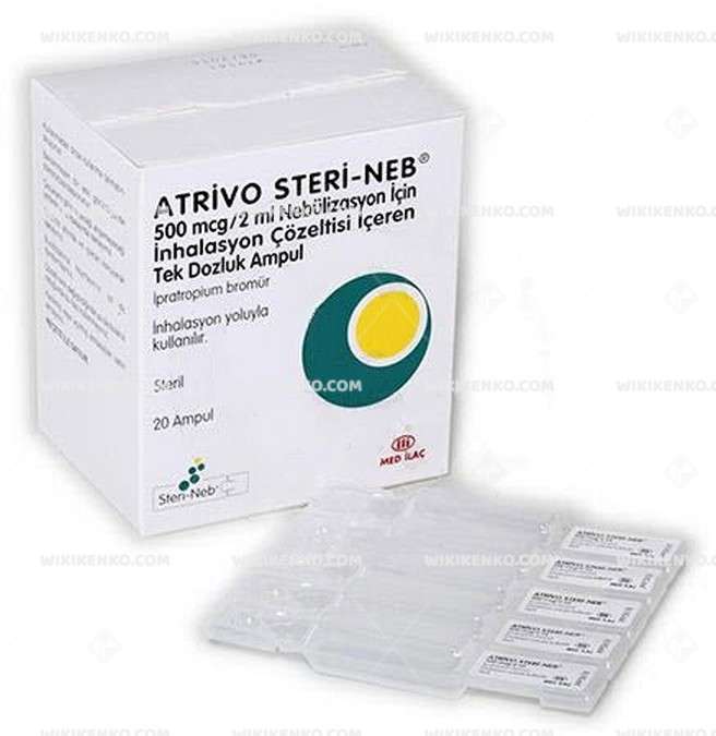 Atrivo Steri-Neb 500 Mcg/2 Ml Nebulizasyon Icin Inhalasyon Cozeltisi Iceren Tek Dozluk Ampul 1 Atrivo Steri Neb 500 Mcg 2 Ml Nebulizasyon Icin Inhalasyon Cozeltisi Iceren Tek Dozluk Ampul 27560