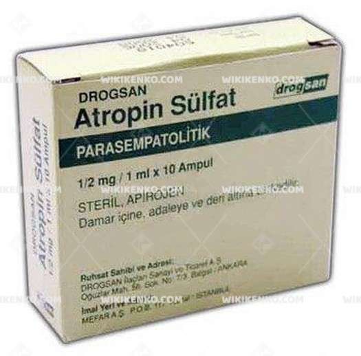 Atropin Drogsan 0,5 Mg 10 Ampul 1 Atropin Drogsan 05 Mg 10 Ampul 27565