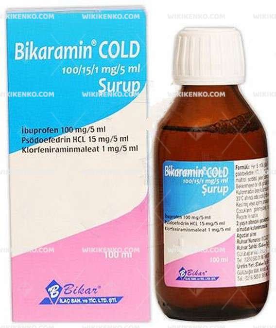 Bikaramin Cold 100/15/1 Mg/5 Ml Şurup (100 Ml) 1 Bikaramin Cold 100 Ml Surup 27798