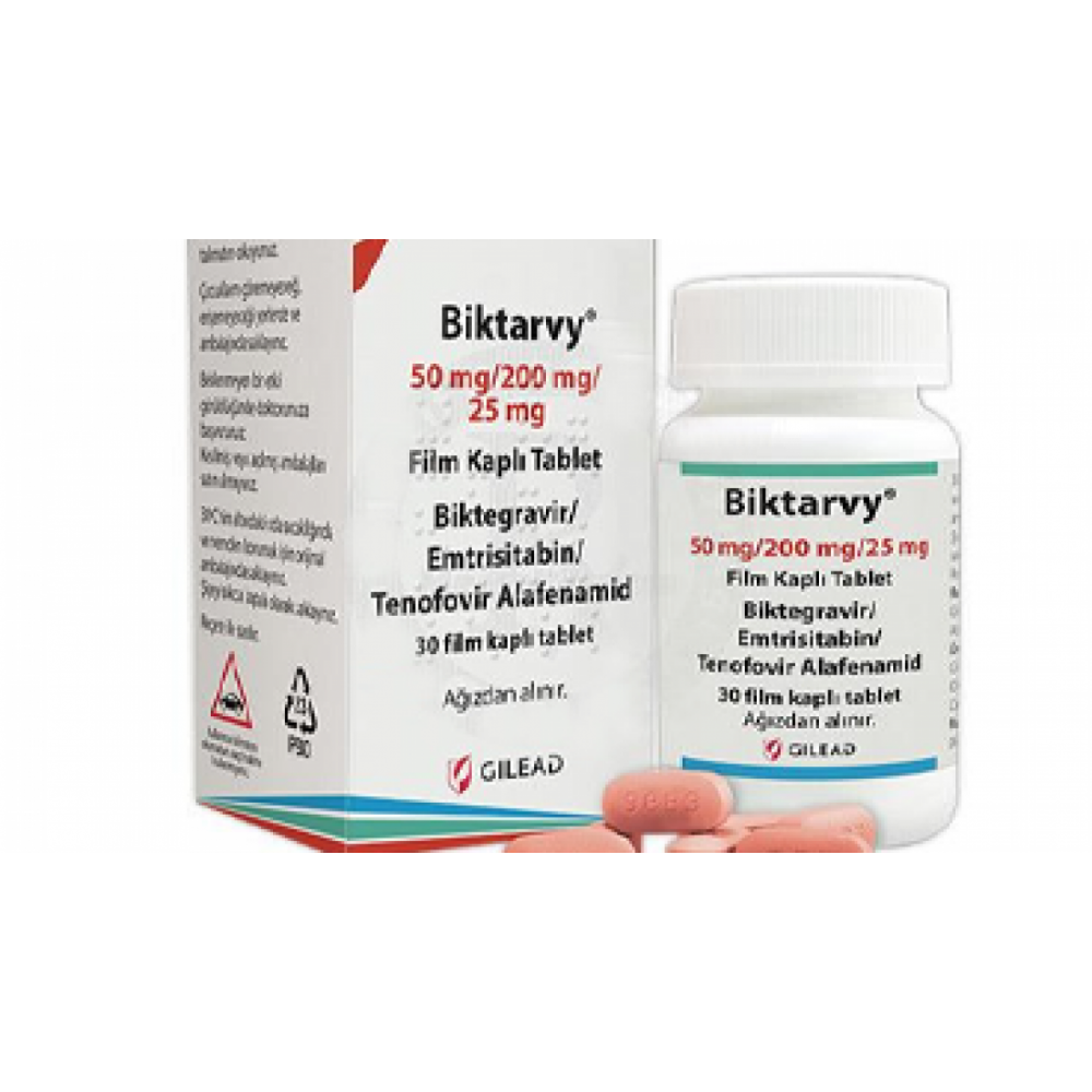 Biktarvy 50 Mg/200 Mg/25 Mg Film Kaplı Tablet (30 Tablet) 1 Biktarvy 50 Mg 200 Mg 25 Mg Film Kapli Tablet 30 Tablet 19968