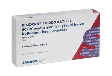 Binocrit 10000 Iu/1,0 Ml Sc/Iv Enjeksiyon Icin Cozelti Iceren 6 Kullanima Hazir Enjektor 1 Binocrit 10000 Iu 10 Ml Sc Iv Enjeksiyon Icin Cozelti Iceren 6 Kullanima Hazir Enjektor 19972