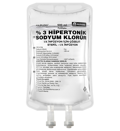 Biofleks %3 Hipertonik Sodyum Klorur Sol 150 Ml(Pvc Torba) Setli 1 Biofleks 3 Hipertonik Sodyum Klorur Sol 150 Mlpvc Torba Setli 20004