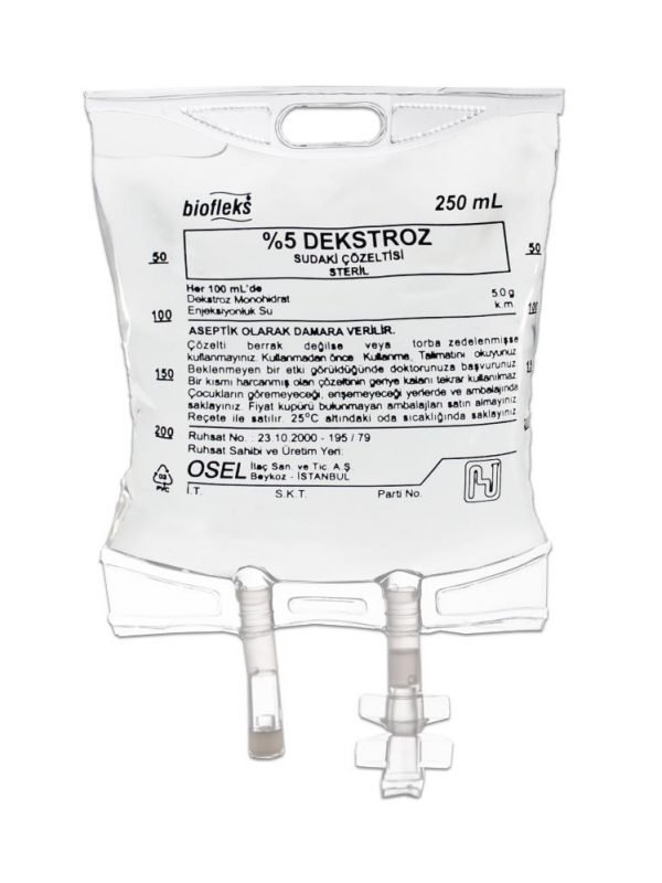 Biofleks 5 Dekstroz 100 Ml Solusyon Pvc Torba Setsiz 20014