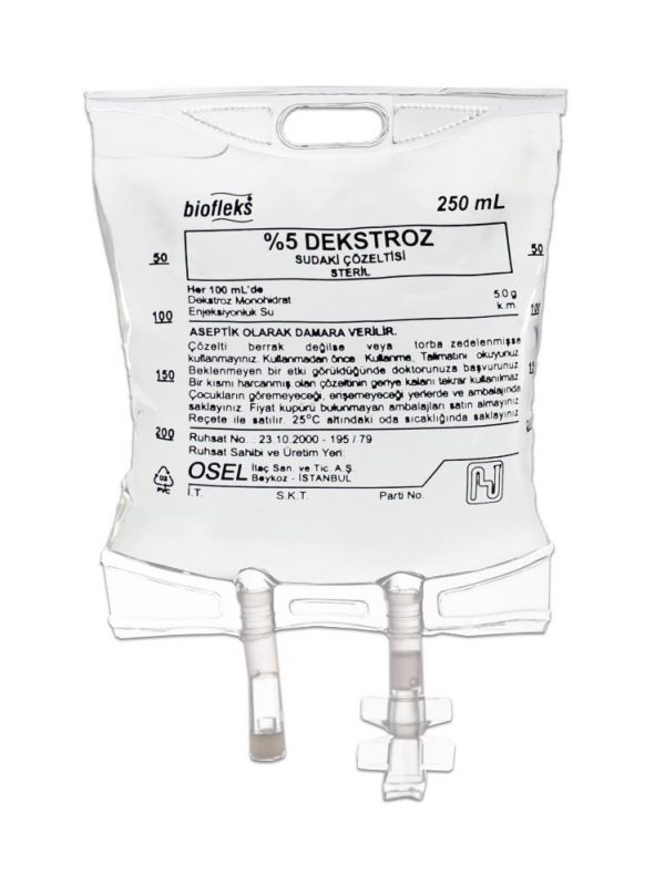 Biofleks 5 Dekstroz Ringer Laktat 500 Ml Solusyon Pvc Torba Setsiz 20023