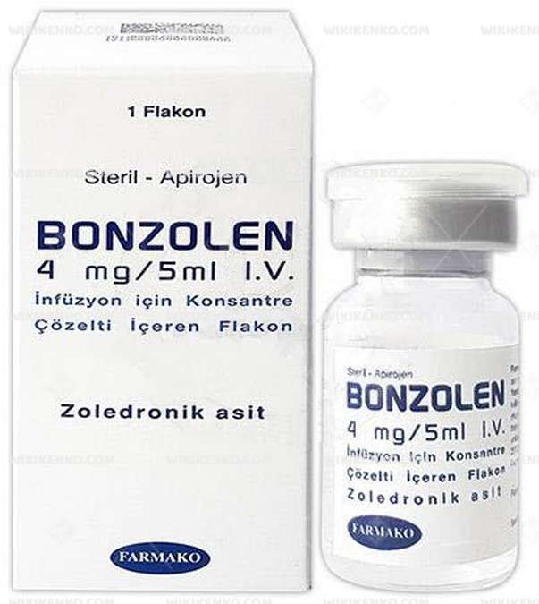Bonzolen 4 Mg / 5 Ml Iv İnfüzyon İçin Konsantre Çözelti İçeren Flakon 1 Bonzolen 4 Mg 5 Ml Iv Infuzyon Icin Konsantre Cozelti Iceren Flakon 27939