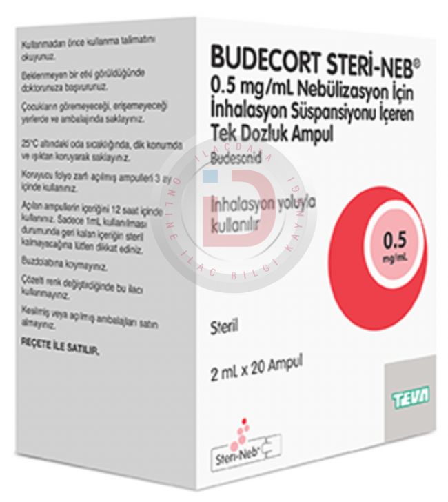 Budecort Steri-Neb 0,5 Mg/2 Ml Nebulizasyon Icin Inhalasyon Suspansiyonu Iceren Tek Dozluk 20 Ampul 1 Budecort Steri Neb 05 Mg 2 Ml Nebulizasyon Icin Inhalasyon Suspansiyonu Iceren Tek Dozluk 20 Ampul 27990