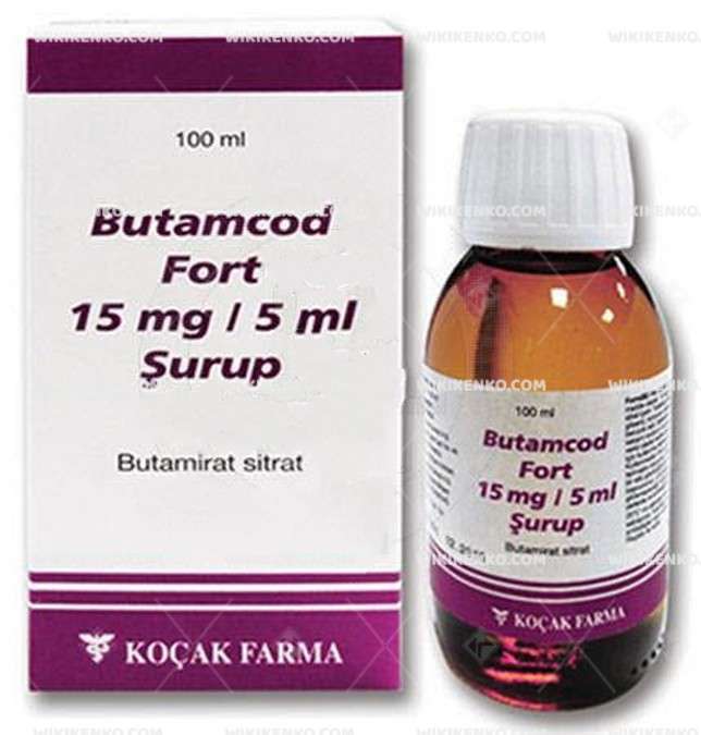 Butamcod Fort 15 Mg/5 Ml Surup 100 Ml 1 Butamcod Fort 15 Mg 5 Ml Surup 100 Ml 20170