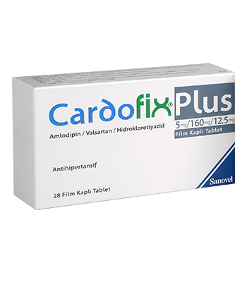 Cardofix Plus 5/160/12,5 Mg 28 Film Kaplı Tablet 1 Cardofix Plus 5 160 125 Mg 28 Film Kapli Tablet 20286