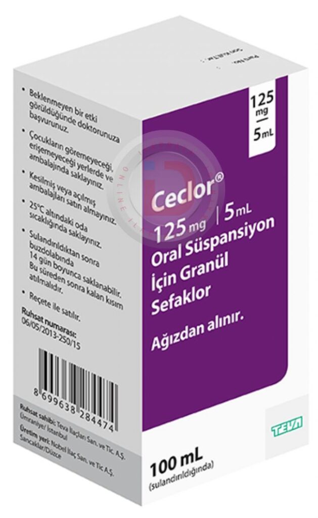 Ceclor 125 Mg/5 Ml Oral Suspansiyon Icin Granul 1 Ceclor 125 Mg 5 Ml Oral Suspansiyon Icin Granul 28212