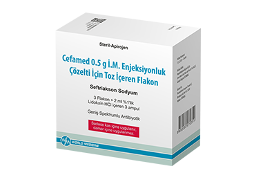 Cefamed 0,5 G Im Enjeksiyonluk Çözelti Hazırlamak İçin Toz İçeren Flakon, 3 Adet 1 Cefamed 05 G Im Enjeksiyonluk Cozelti Hazirlamak Icin Toz Iceren Flakon 3 Adet 28233