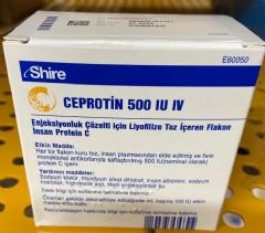 Ceprotin 500 Iu Enjeksiyonluk Cozelti Icin Liyofilize Toz Iceren Flakon 20388