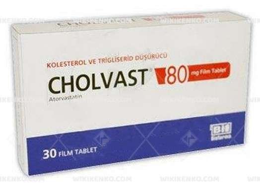 Cholvast 80 Mg 30 Film Tablet 28378