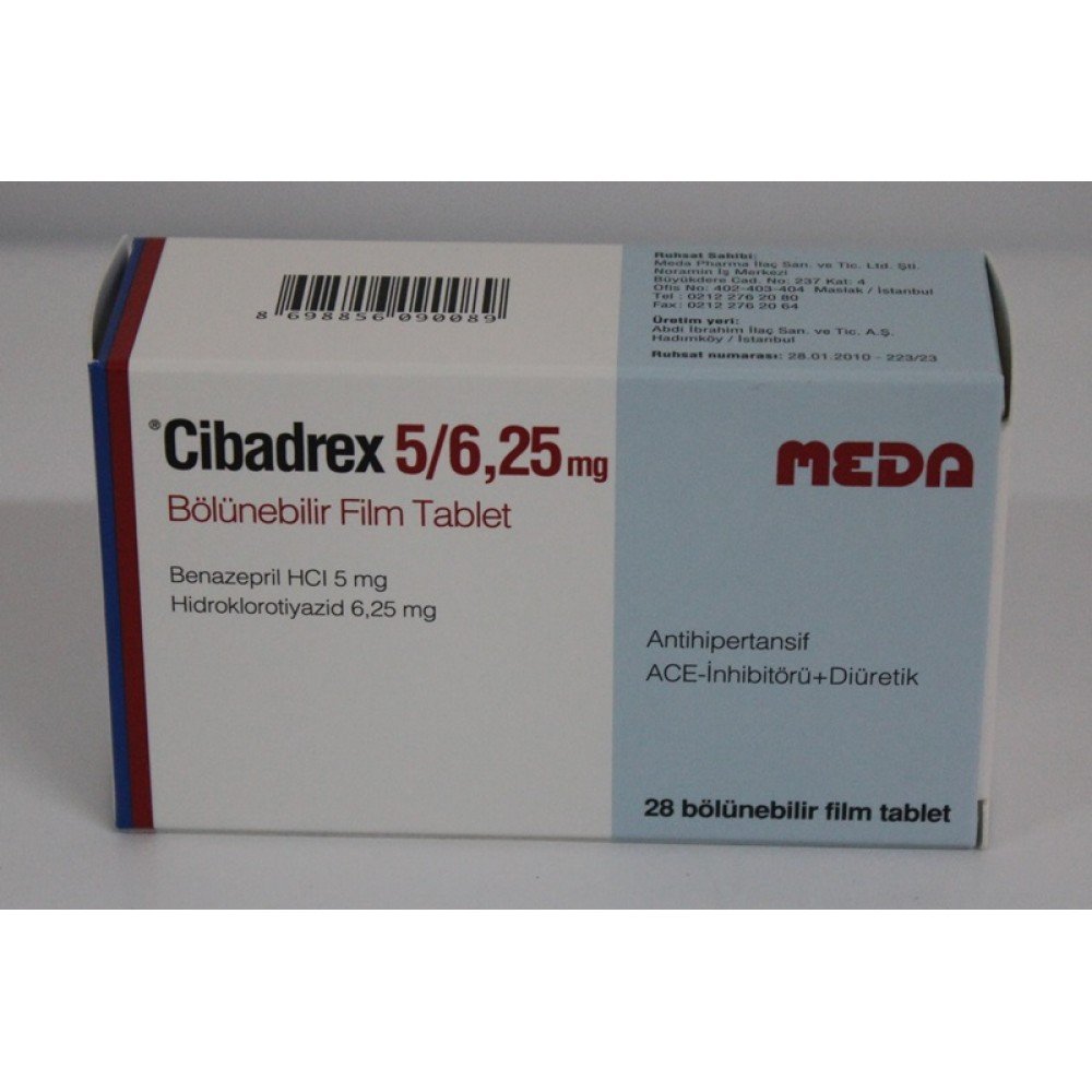 Cibadrex 5Mg/6,25 Mg Film Tablet (28 Tablet) 1 Cibadrex 5Mg 625 Mg Film Tablet 28 Tablet 20416