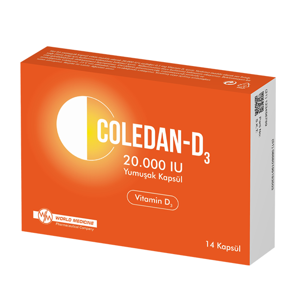 Coledan- D3 20.000 Iu Yumusak Kapsul (14 Kapsul) 1 Coledan D3 20.000 Iu Yumusak Kapsul 14 Kapsul 20568