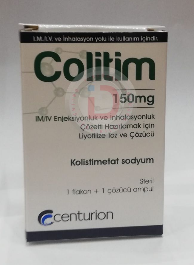 Colitim 150 Mg Im/Iv Enjeksiyonluk Ve Inhalasyonluk Çözelti Hazırlamak İçin Liyofilize Toz Ve Çözücü 1 Colitim 150 Mg Im Iv Enjeksiyonluk Ve Inhalasyonluk Cozelti Hazirlamak Icin Liyofilize Toz Ve Cozucu 20574