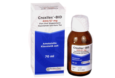 Croxilex-Bid 400/57 Oral Süspansiyon İçin Kuru Toz 100 Ml 1 Croxilex Bid 400 57 Oral Suspansiyon Icin Kuru Toz 100 Ml 20662