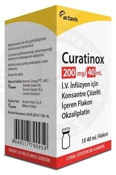 Curatinox 50 Mg/10 Ml Iv İnfüzyon İçin Konsantre Çözelti İçeren 1 Flakon 1 Curatinox 50 Mg 10 Ml Iv Infuzyon Icin Konsantre Cozelti Iceren 1 Flakon 20670
