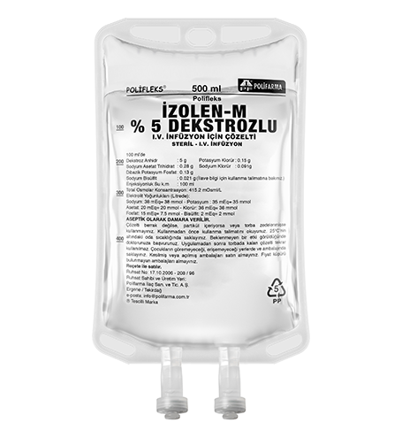 Dekstroz %5 Izo. 500 Ml Sol. Setsiz Sise 1 Dekstroz 5 Izo. 500 Ml Sol. Setsiz Sise 20771