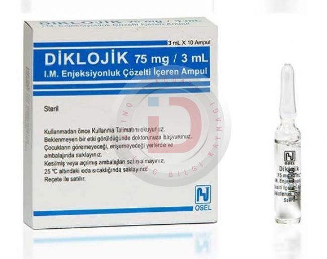 Diklojik 75 Mg 3 Ml 10 Ampul 1 Diklojik 75 Mg 3 Ml 10 Ampul 21011