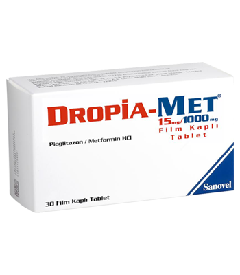 Dropia-Met 15 Mg/1000 Mg Film Kaplı Tablet (30 Film Kaplı Tablet) 1 Dropia Met 15 Mg 1000 Mg Film Kapli Tablet 30 Film Kapli Tablet 21144