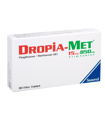 Dropia-Met 15/850 Mg 30 Film Kapli Tablet 1 Dropia Met 15 850 Mg 30 Film Kapli Tablet 21149