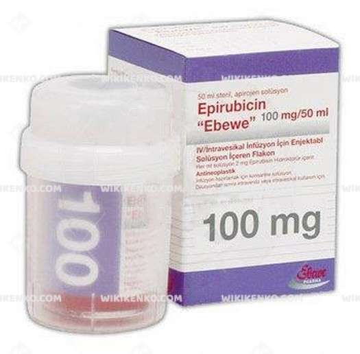 Epirubicin Ebewe 100 Mg/50 Ml Iv Inf. Icin Flakon 1 Epirubicin Ebewe 100 Mg 50 Ml Iv Inf. Icin Flakon 29544