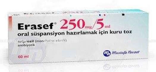 Erasef 250 Mg 5 Ml Oral Suspansiyon Hazirlamak Icin Kuru Toz 60 Ml 29582