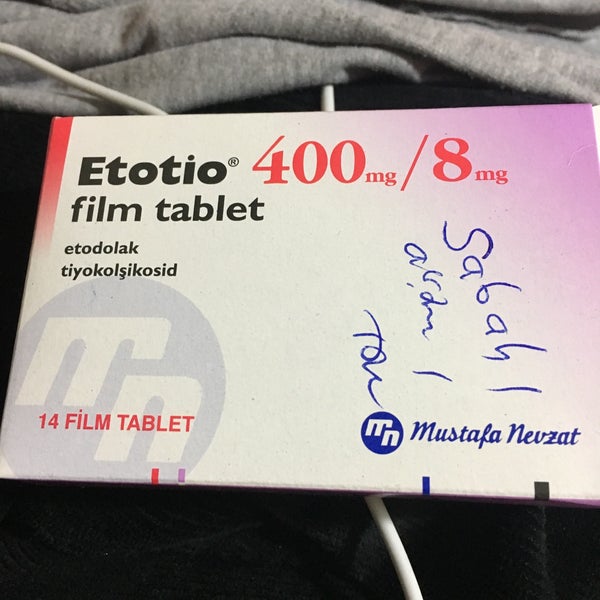 Etotio 400 Mg/8 Mg 20 Film Tablet 1 Etotio 400 Mg 8 Mg 20 Film Tablet 29684
