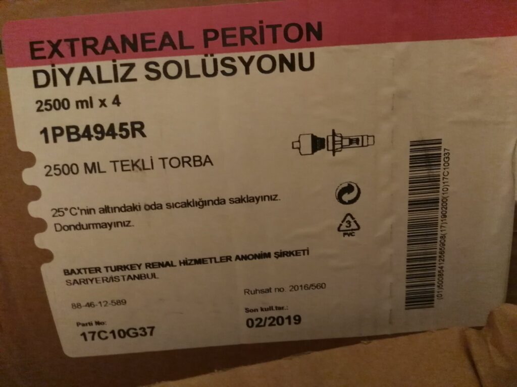 Extraneal Periton Diyaliz Cozeltisi (2500 Ml Teklitorba) 1 Extraneal Periton Diyaliz Cozeltisi 2500 Ml Teklitorba 21574