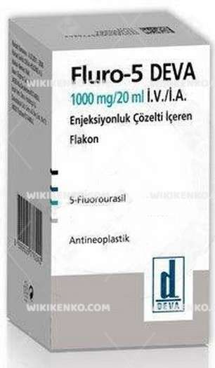 Fluro-5 Deva 1000 Mg/20 Ml Iv/Ia Enjeksiyonluk Cozelti Iceren Flakon 1 Fluro 5 Deva 1000 Mg 20 Ml Iv Ia Enjeksiyonluk Cozelti Iceren Flakon 21760