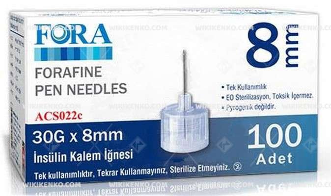 Forafine Insulin Kalem Ignesi 30G 8Mm 30011