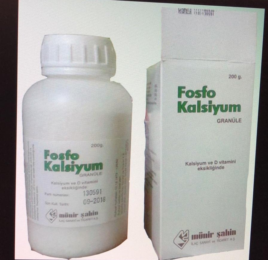 Fosfokalsiyum Granul 200 Gr 1 Fosfokalsiyum Granul 200 Gr 30053