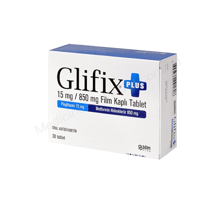 Glifix Plus 15/850 Mg 60 Film Kaplı Tablet 1 Glifix Plus 15 850 Mg 60 Film Kapli Tablet 30331