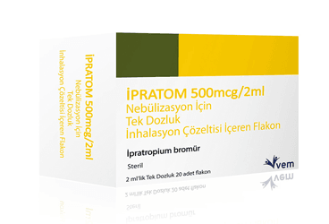 Ipratom 500 Mcg/2 Ml Nebulizasyon İçin Tek Dozluk İnhalasyon Çöz. İçeren 20 Flakon 1 Ipratom 500 Mcg 2 Ml Nebulizasyon Icin Tek Dozluk Inhalasyon Coz. Iceren 20 Flakon 22406