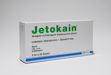 Jetokain 20 Mg/Ml+0,0125 Mg/Ml Enjeksiyonluk Cozelti 1 Jetokain 20 Mg Ml00125 Mg Ml Enjeksiyonluk Cozelti 22549