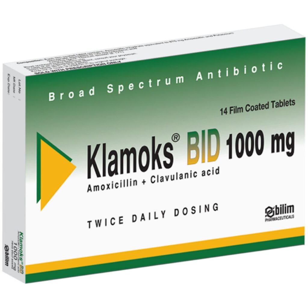 Klamoks Bid 1000 Mg 14 Film Tablet 22701