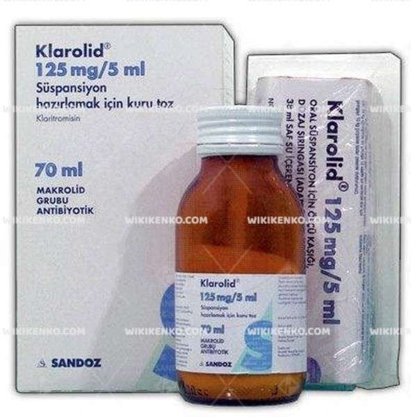 Klarolid 125 Mg 5 Ml Suspansiyon Hazirlamak Icin Kuru Toz 70 Ml 31165