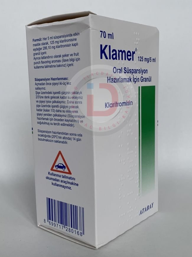 Laricid 125 Mg/5 Ml Oral Süspansiyon Hazırlamak İçin Granul 70 Ml 1 Laricid 125 Mg 5Ml Oral Suspansiyon Hazirlamak Icin Granul 70 Ml 31326