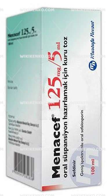 Menacef 125 Mg 5 Ml 100 Ml Oral Suspansiyon Hazirlamak Icin Kuru Toz 31864