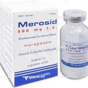 Merosid 500 Mg Iv Enjektabl Toz İçeren 1 Flakon 1 Merosid 500 Mg Iv Enjektabl Toz Iceren 1 Flakon 23242
