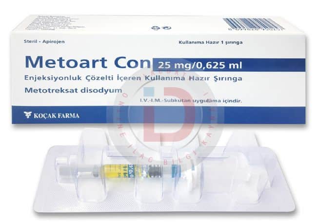 Metoart Con 25 Mg/ 0,625 Ml Enjeksiyonluk Cozelti Iceren Enjektor ( 1 Enjektor) 1 Metoart Con 25 Mg 0625 Ml Enjeksiyonluk Cozelti Iceren Enjektor 1 Enjektor 23272