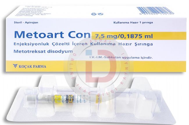 Metoart Con7,5 Mg/0,1875 Ml Enjeksiyonluk Cozelti Iceren Enjektor ( 1 Enjektor) 1 Metoart Con75 Mg 01875 Ml Enjeksiyonluk Cozelti Iceren Enjektor 1 Enjektor 23273